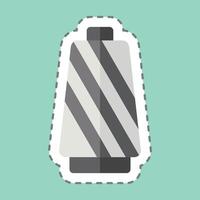 Sticker line cut Thread. related to Fabric symbol. simple design editable vector