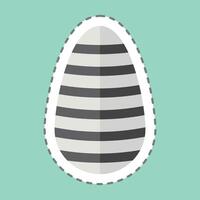 Sticker line cut Shen Ring. related to Fabric symbol. simple design editable vector
