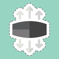 Sticker line cut Stretch. related to Fabric symbol. simple design editable vector