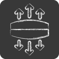 Icon Stretch. related to Fabric symbol. chalk Style. simple design editable vector
