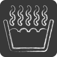 Icon Hot Water Bucket. related to Fabric symbol. chalk Style. simple design editable vector