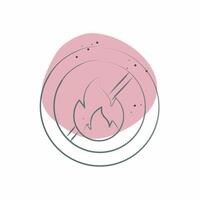 Icon Fireproof. related to Fabric symbol. Color Spot Style. simple design editable vector