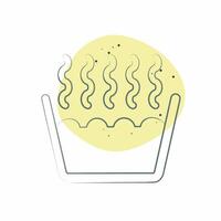 Icon Hot Water Bucket. related to Fabric symbol. Color Spot Style. simple design editable vector
