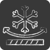 Icon Snow Resistant. related to Fabric symbol. chalk Style. simple design editable vector
