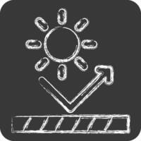 Icon UV Protection. related to Fabric symbol. chalk Style. simple design editable vector