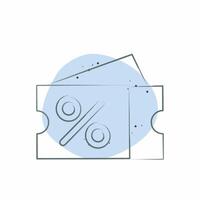 Icon Tag. related to Fabric symbol. Color Spot Style. simple design editable vector