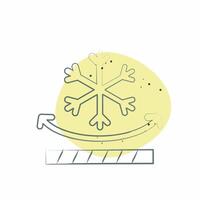 Icon Snow Resistant. related to Fabric symbol. Color Spot Style. simple design editable vector