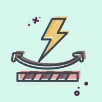 Icon Anti Static. related to Fabric symbol. MBE style. simple design editable vector