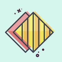 Icon Handkerchief. related to Fabric symbol. MBE style. simple design editable vector