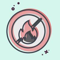 Icon Fireproof. related to Fabric symbol. MBE style. simple design editable vector