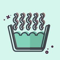 Icon Hot Water Bucket. related to Fabric symbol. MBE style. simple design editable vector