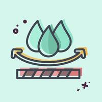 Icon Waterproof. related to Fabric symbol. MBE style. simple design editable vector