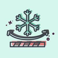 Icon Snow Resistant. related to Fabric symbol. MBE style. simple design editable vector