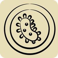 Icon Anti Bacterial. related to Fabric symbol. hand drawn style. simple design editable vector