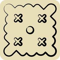 Icon Easter Wishes. related to Fabric symbol. hand drawn style. simple design editable vector