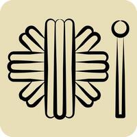 Icon Fence. related to Fabric symbol. hand drawn style. simple design editable vector