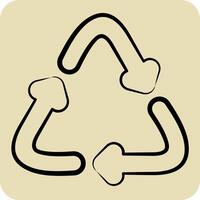 Icon Eco Friendly. related to Fabric symbol. hand drawn style. simple design editable vector