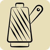 Icon Fabric Roll. related to Fabric symbol. hand drawn style. simple design editable vector