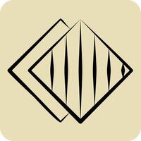 Icon Handkerchief. related to Fabric symbol. hand drawn style. simple design editable vector