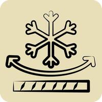 Icon Snow Resistant. related to Fabric symbol. hand drawn style. simple design editable vector