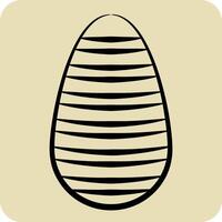 Icon Shen Ring. related to Fabric symbol. hand drawn style. simple design editable vector