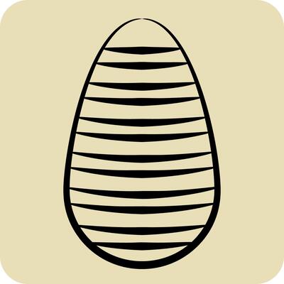 Icon Shen Ring. related to Fabric symbol. hand drawn style. simple design editable