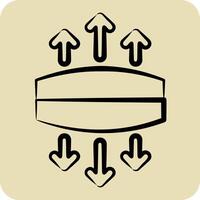 Icon Stretch. related to Fabric symbol. hand drawn style. simple design editable vector