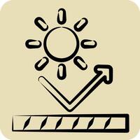 Icon UV Protection. related to Fabric symbol. hand drawn style. simple design editable vector