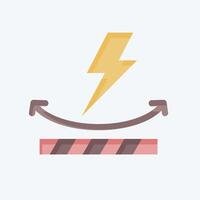 Icon Anti Static. related to Fabric symbol. flat style. simple design editable vector