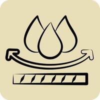 Icon Waterproof. related to Fabric symbol. hand drawn style. simple design editable vector