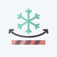 Icon Snow Resistant. related to Fabric symbol. flat style. simple design editable vector