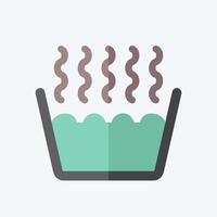 Icon Hot Water Bucket. related to Fabric symbol. flat style. simple design editable vector