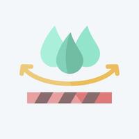Icon Waterproof. related to Fabric symbol. flat style. simple design editable vector