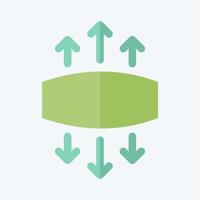 Icon Stretch. related to Fabric symbol. flat style. simple design editable vector