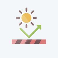 Icon UV Protection. related to Fabric symbol. flat style. simple design editable vector