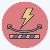 Icon Anti Static. related to Fabric symbol. color mate style. simple design editable vector