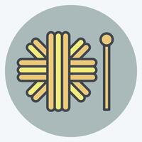 Icon Fence. related to Fabric symbol. color mate style. simple design editable vector