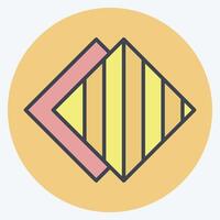 Icon Handkerchief. related to Fabric symbol. color mate style. simple design editable vector