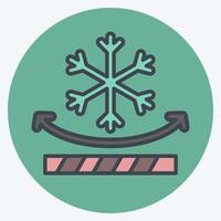 Icon Snow Resistant. related to Fabric symbol. color mate style. simple design editable vector
