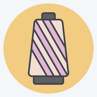 Icon Thread. related to Fabric symbol. color mate style. simple design editable vector