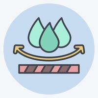 Icon Waterproof. related to Fabric symbol. color mate style. simple design editable vector