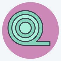 Icon Insulation. related to Fabric symbol. color mate style. simple design editable vector