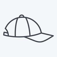 Icon Cap. related to Fabric symbol. line style. simple design editable vector