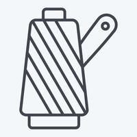 Icon Fabric Roll. related to Fabric symbol. line style. simple design editable vector