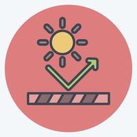 Icon UV Protection. related to Fabric symbol. color mate style. simple design editable vector