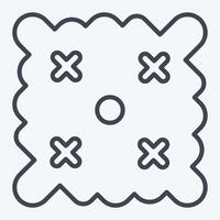 Icon Easter Wishes. related to Fabric symbol. line style. simple design editable vector