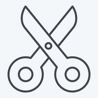 Icon Scisccors. related to Fabric symbol. line style. simple design editable vector