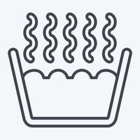 Icon Hot Water Bucket. related to Fabric symbol. line style. simple design editable vector