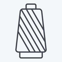 Icon Thread. related to Fabric symbol. line style. simple design editable vector