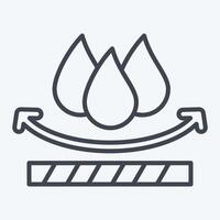 Icon Waterproof. related to Fabric symbol. line style. simple design editable vector